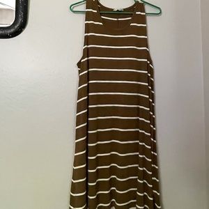 Madewell highpoint tank dress in copley stripe